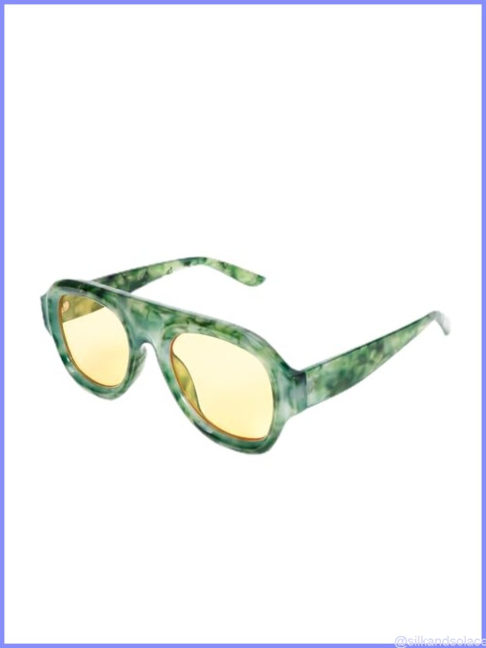 Oversized Square Retro Aviator Sunglasses Lightweight UV Protection Fashion